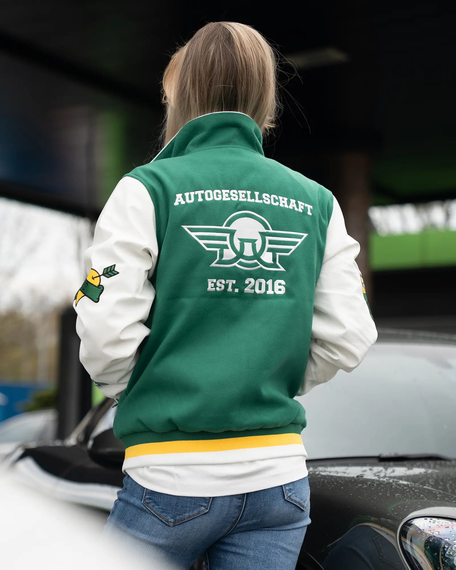 Collegejacke - Kunde Wiesengrün
