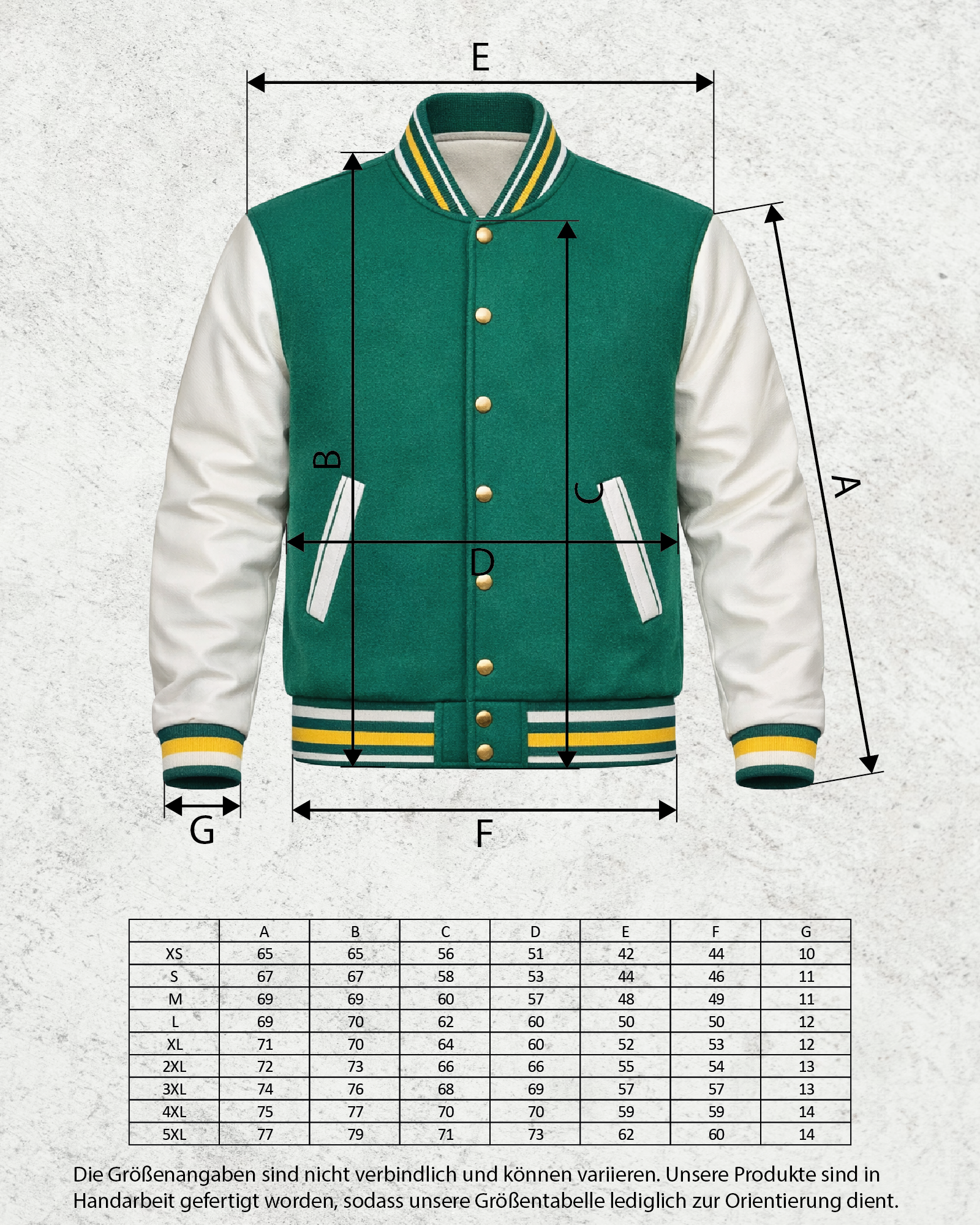Collegejacke - Kunde Wiesengrün